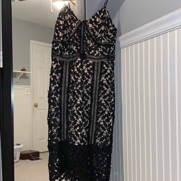 Tight Black Lace Dress - Picture 1 of 7